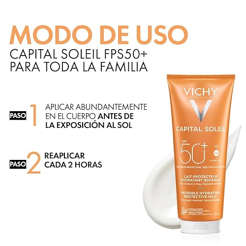 VICHY Protector Solar Corporal y Facial en Crema para Familia FPS 50+ Vichy Capital Soleil 300ml