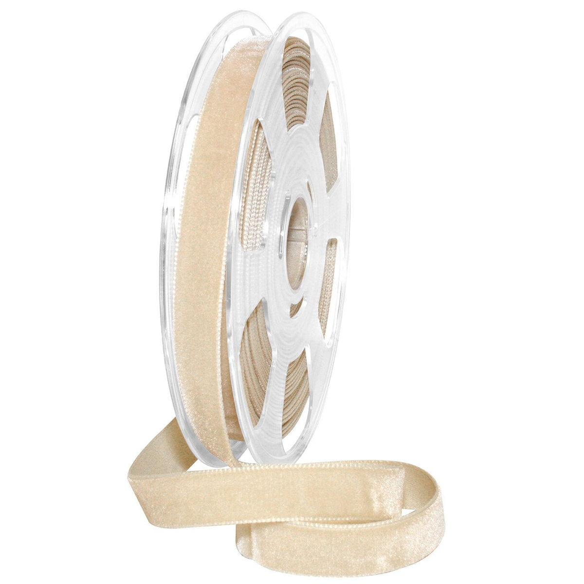Morex Ribbon 01215/10 - 602 nylvalour Nylon Ribbon de terciopelo, 5/20,3 cm by 10,1 m, rubio - Rubio - 5 - 8" x 11 Yd