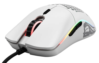 Glorious Gaming Mouse - Modelo O 67 g Honeycomb Mouse Superligero, USB Gaming Mouse - Blanco Mate