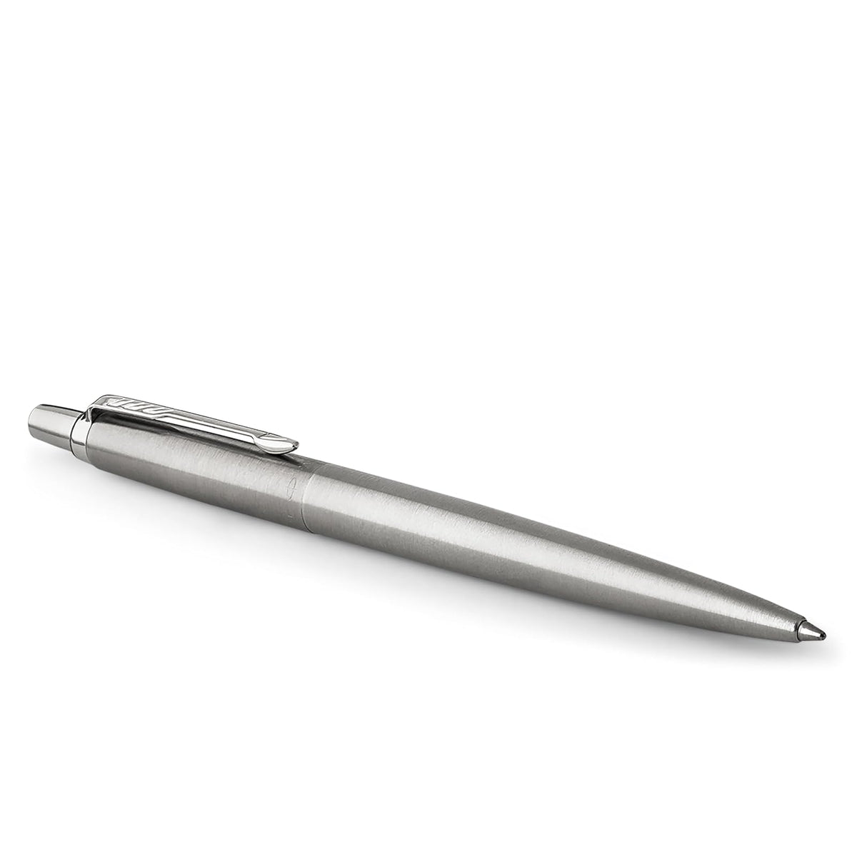 Parker Jotter Duo Juego de regalo con bolígrafo y lápiz mecánico (0,5 mm) | Acero inoxidable con ribete chapado en cromo | Recambio de tinta azul