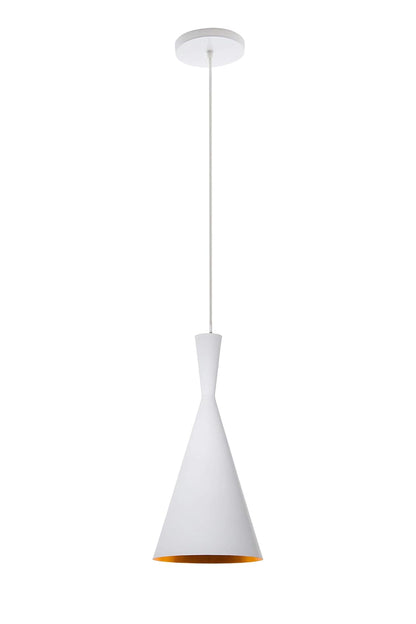 MAXXI MX-CL7006/B Candil Decorativo Techo, Pantalla Aluminio Terminado, color Blanco