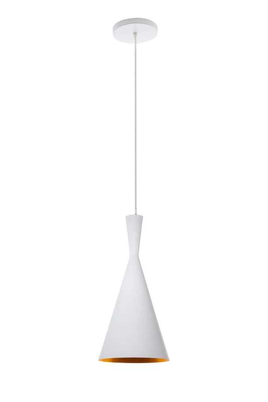 MAXXI MX-CL7006/B Candil Decorativo Techo, Pantalla Aluminio Terminado, color Blanco