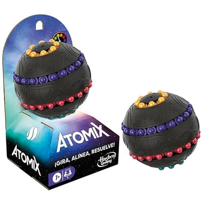 Hasbro Gaming Juego de Mesa Atomix, Esfera Rompecabezas para 1 Jugador, Juguete antiestrés, A Partir de 7 años