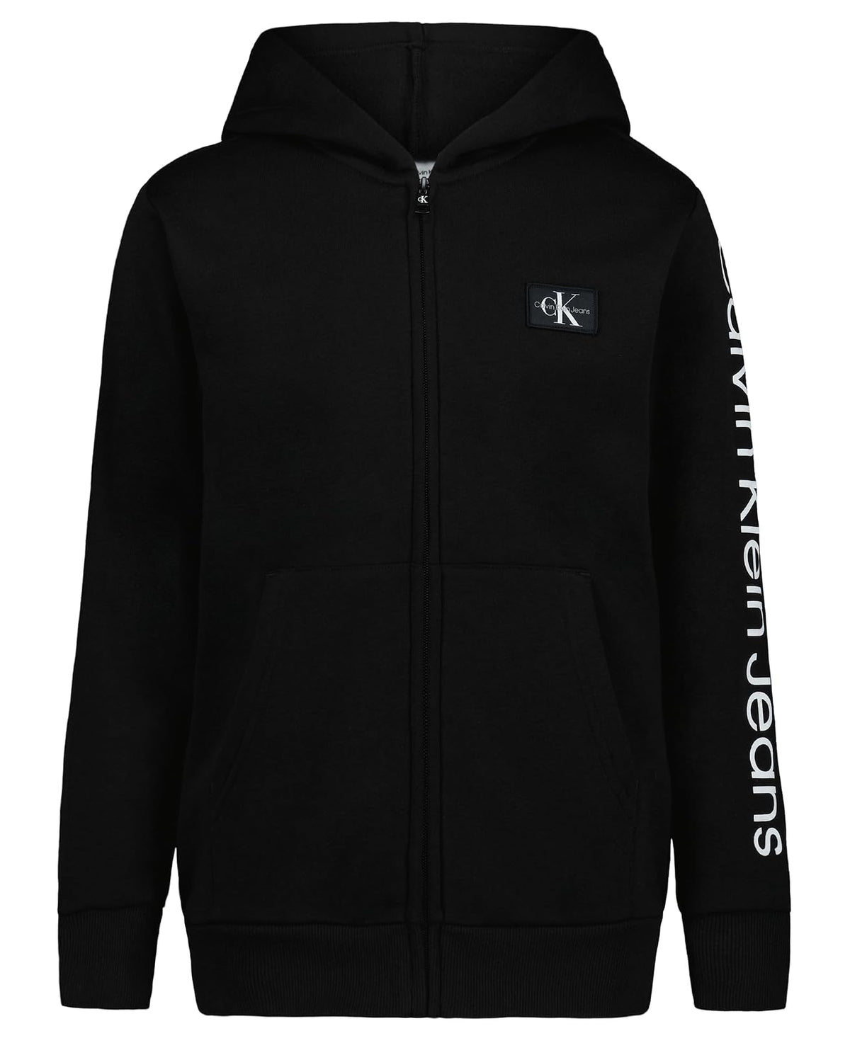 Calvin Klein Long Sleeve Full Zip Fleece Hoodie Sudadera con Capucha Niños