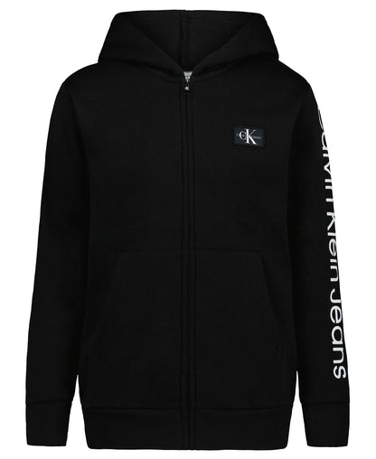 Calvin Klein Long Sleeve Full Zip Fleece Hoodie Sudadera con Capucha Niños