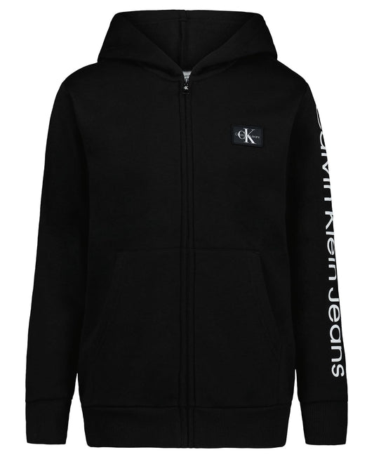 Calvin Klein Long Sleeve Full Zip Fleece Hoodie Sudadera con Capucha Niños