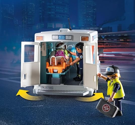 Playmobil City Action 71232 Ambulancia con con Accesorios y 3 Figuras