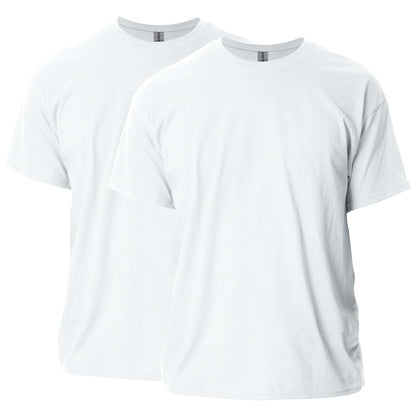 Gildan Playera Tipo Tank de Algodón para Hombre, G220 - M - Blanco 2 piezas (White (2-Pack))