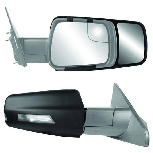 Fit System 80730 Snap & Zap Par Espejos Remolque Personalizados Negro para Ram 1500 Pick-up Lado Conductor/Pasajero
