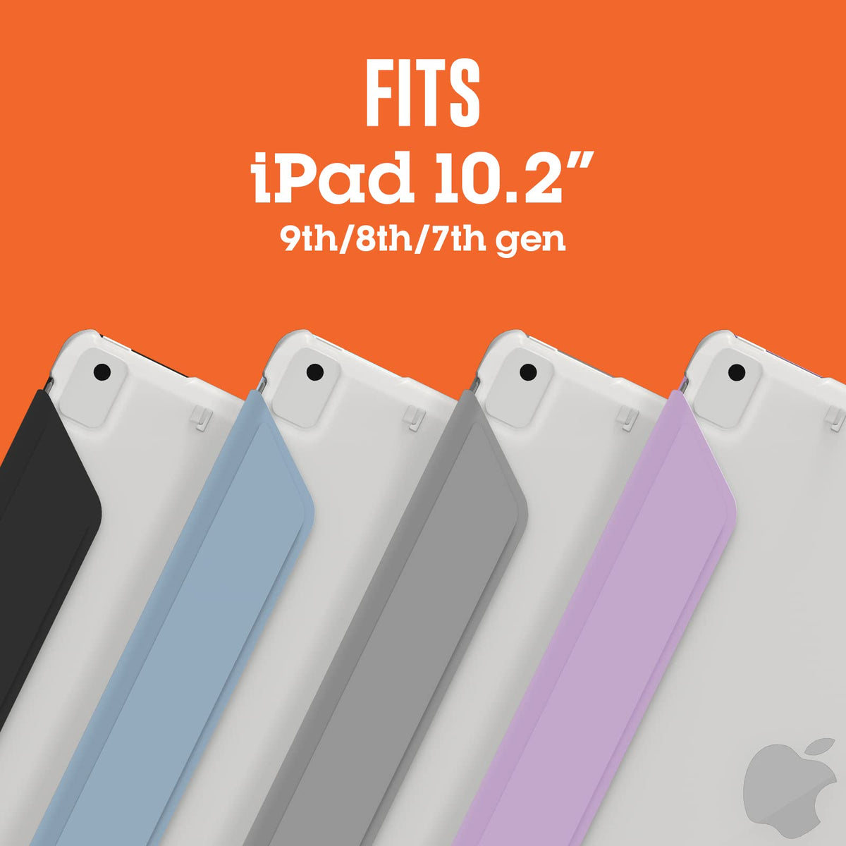 STM Studio Funda Folio Compatible con iPad 10.2" Gen 7/8/9, Protección contra Golpes, Cubierta Inteligente - Morado