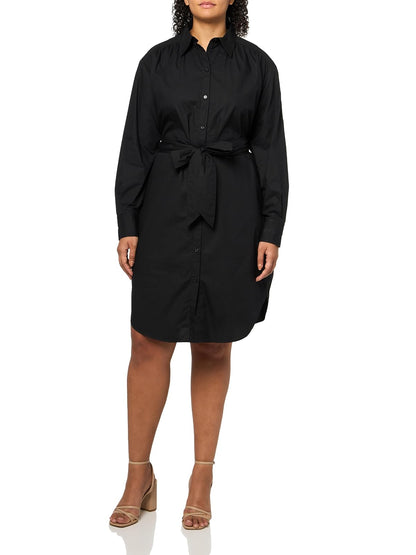 BOSS Poplin Cotton Shirt Dress Vestido Informal Mujer