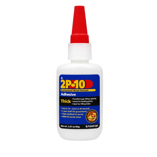 FastCap 2P-10 - Pegamento calcomanía profesional de madera gruesa, ideal para trabajos de madera, aplicación multiusos, 4000 PSI extensible y transparente, 2 onzas, 80208
