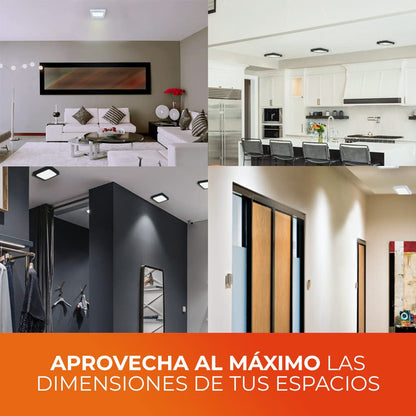 Tecnolite - Lámpara Plafón LED Techo 18 W, Luz de Día, Iluminación Interiores, No atenuable, LED integrado