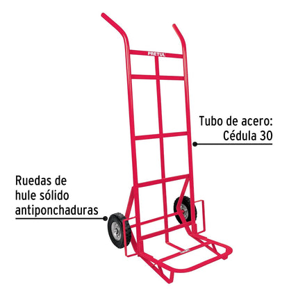 Pretul DIA-300, Diablo de carga de 300 kg, ruedas sólidas, doble balero