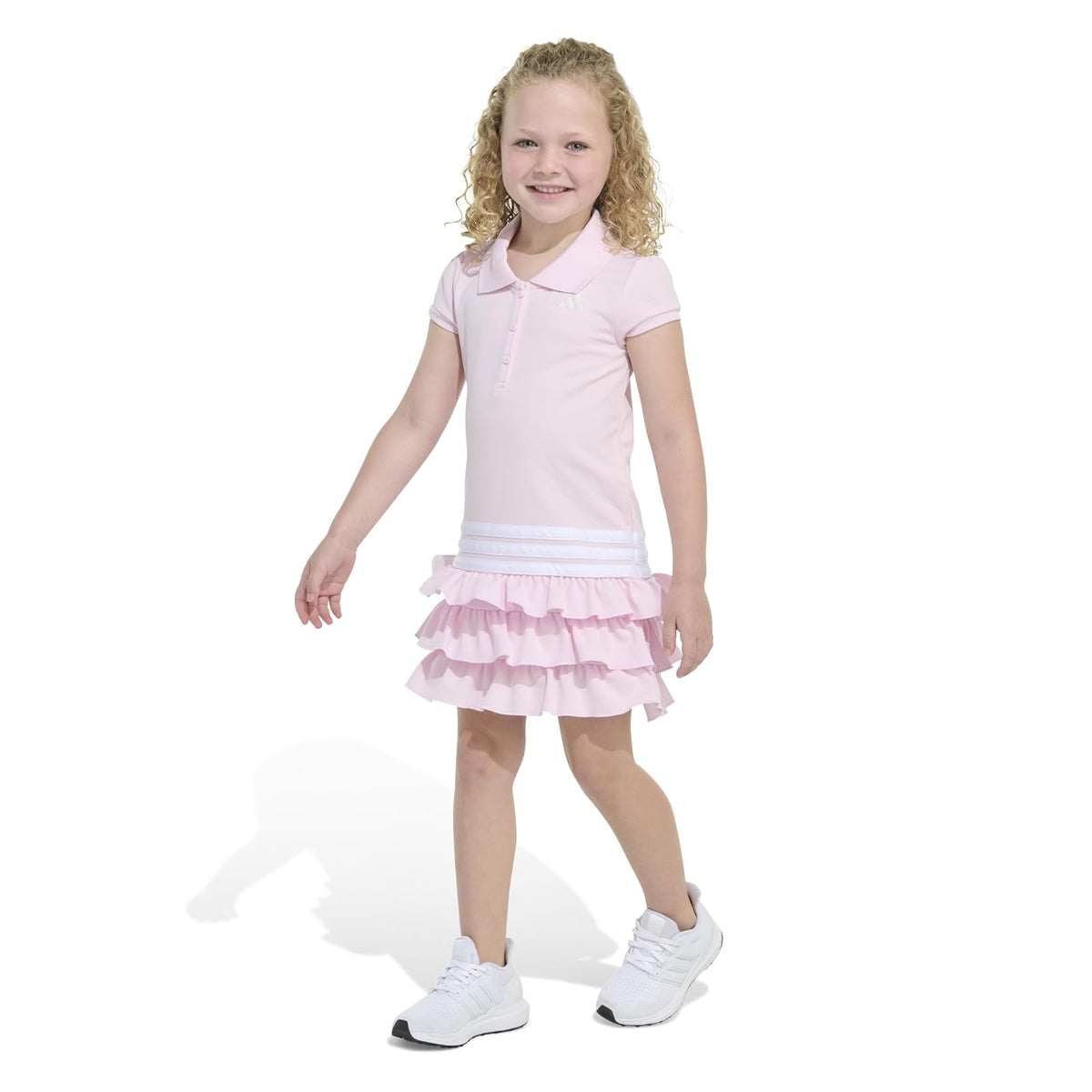 adidas Vestido Polo de Manga Corta para niña