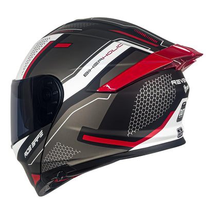 KOV Casco Thunder Revenge Rojo Abatible Dot Talla M