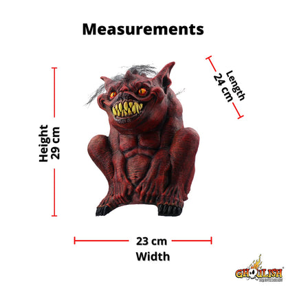 Ghoulish Productions Little Devil, Juguete Decorativo de Monstruo Diablo, Muñeco de Adorno para Decoración de Casa o Jardín Ideal para Halloween y Casa de Terror