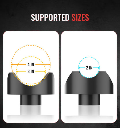 Xprite - Adaptador de Gato de Botella 2 en 1, Silla de elevación hidráulica, Compatible con Gatos de Botella de 12 toneladas y 4 toneladas, se Adapta a Ejes Redondos de 2 Pulgadas, 3 Pulgadas, 4