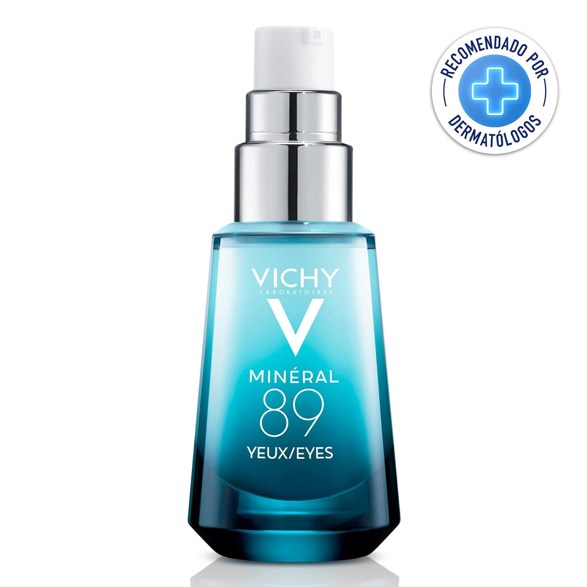 Vichy Minéral 89 Contorno de Ojos Reparador Dermatológico Hidratante 15ml | Hidrata 24h, Reduce Ojeras, Suaviza Líneas Finas y Fortalece con Ácido Hialurónico y Cafeína, Todo Tipo de Piel