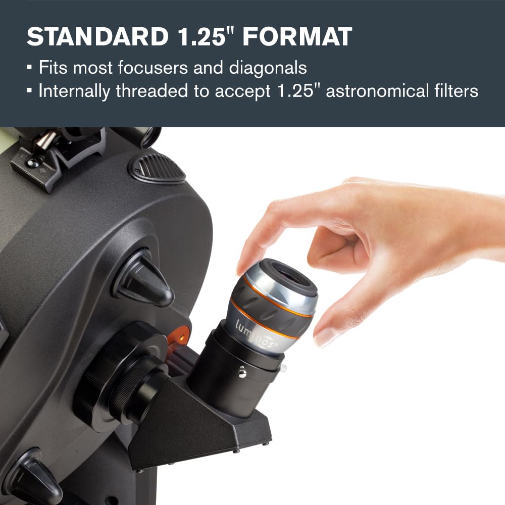 Celestron Luminos 7mm Eyepiece (Silver/Black)