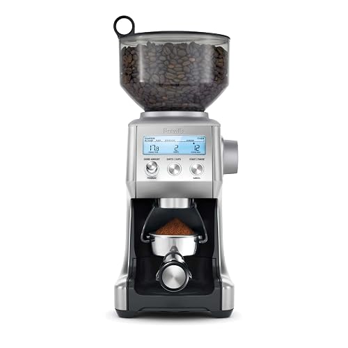 Breville BCG820BSS Smart Grinder Pro, Brushed Stainless Steel | Muele granos de café y espresso con precisión gracias a este molino cónico programable con 60 ajustes de preparación