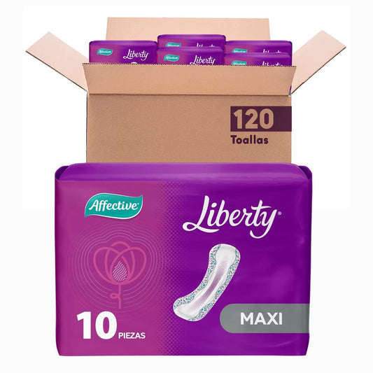 Affective Liberty Maxi Toallas para Incontinencia Femenina, Talla Maxi, 120 Piezas