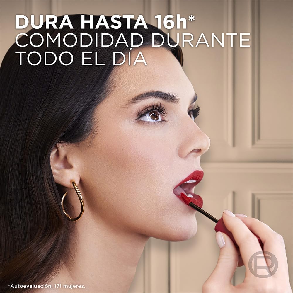 L’Oréal Paris Infaillible Le Matte Resistance Labial Líquido de Larga Duración por 16H, a Prueba de Agua, Color Intenso, con Ácido Hialurónico, Tono Wine Not