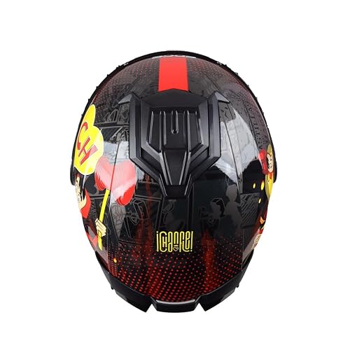 Casco Modular - Chapulin - Visor Anti Baho Motocicleta Marca Edge - Visor Doble ANTIVAHO Certificado Dot Moto - Cascos Motocross Pegatina Pegatinas Protector Mujer Hombre