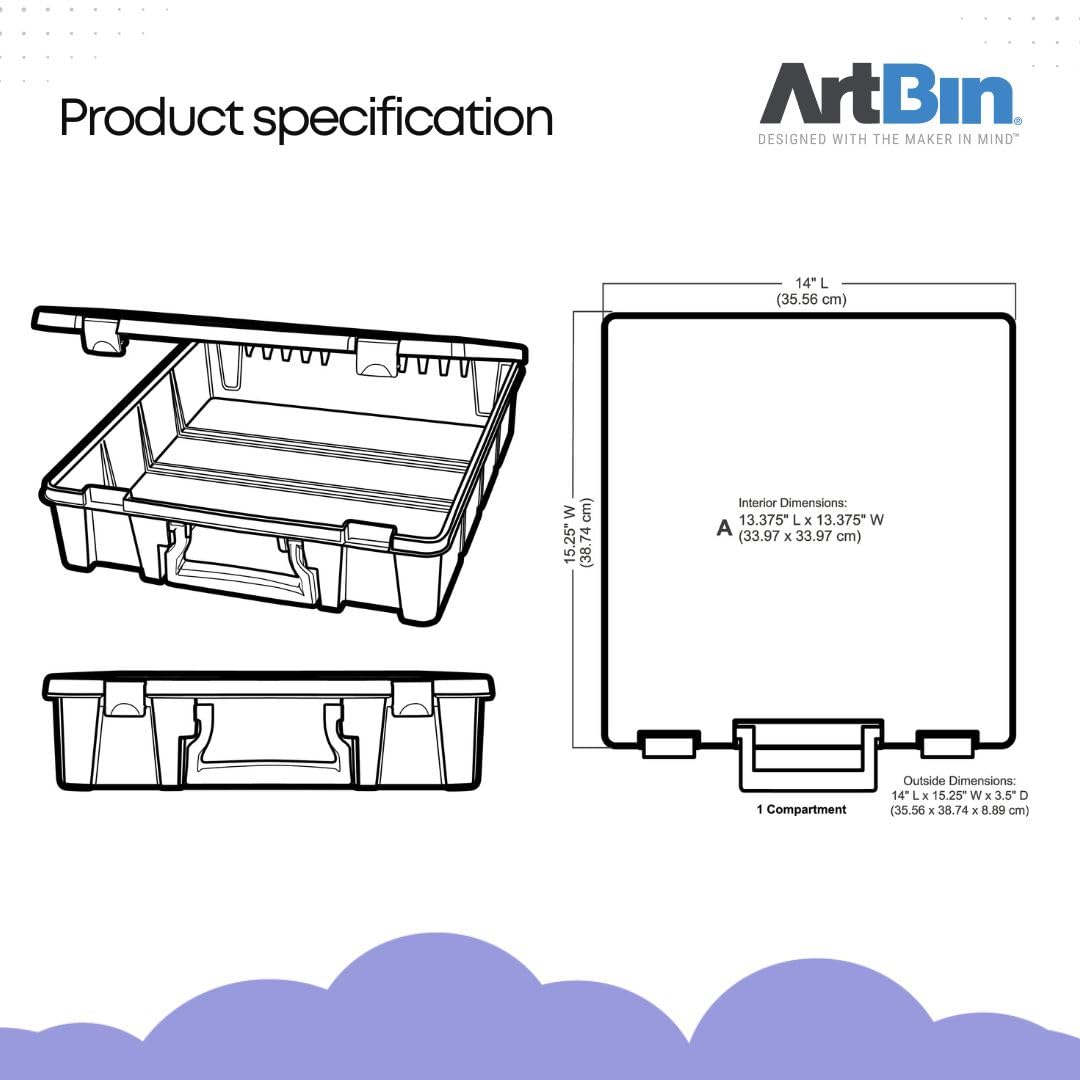 ArtBin 6955AB Super Satchel Caja de 1 Compartimento, Núcleo Abierto, Mint, 1 Paquete, 1