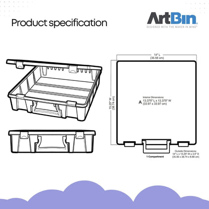 ArtBin 6955AB Super Satchel Caja de 1 Compartimento, Núcleo Abierto, Mint, 1 Paquete, 1