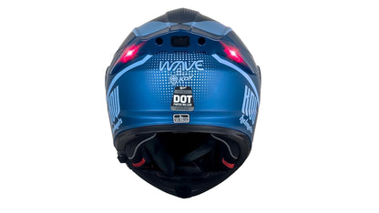 KOV Casco Waves Azul Thunder ABATIBLE para Moto Certificado Dot