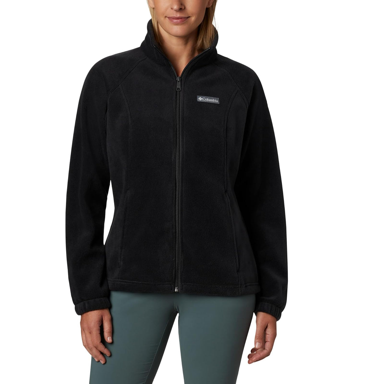 Columbia Benton Springs Chamarra de Forro Polar para Mujer - 2XL - Negro