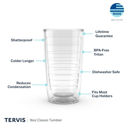 Tervis - Vaso térmico, Variados, 16oz - 4 Pack - Boxed, 1