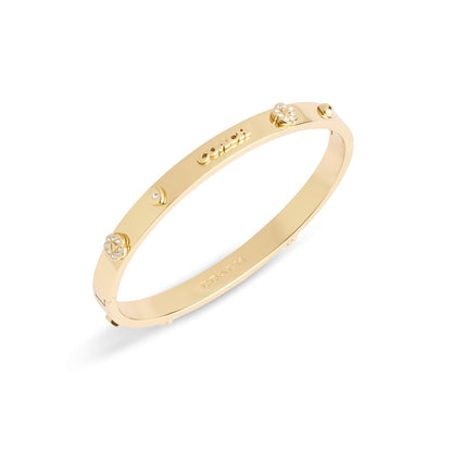 Coach - Pulsera de pulsera con motivos mixtos para mujer, Talla única, Latón Vidrio, Sin piedra preciosa