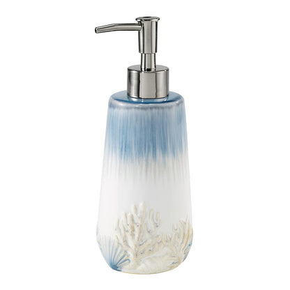 Avanti Linens - Dispensador de jabón/Bomba de loción, Esencial para el baño de Invitados, decoración del hogar Inspirada en la Playa (colección Abstracta Costera)