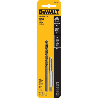 DEWALT DWA1412 Juego de taladros y grifos, 5/16-18NC THRD 2 piezas