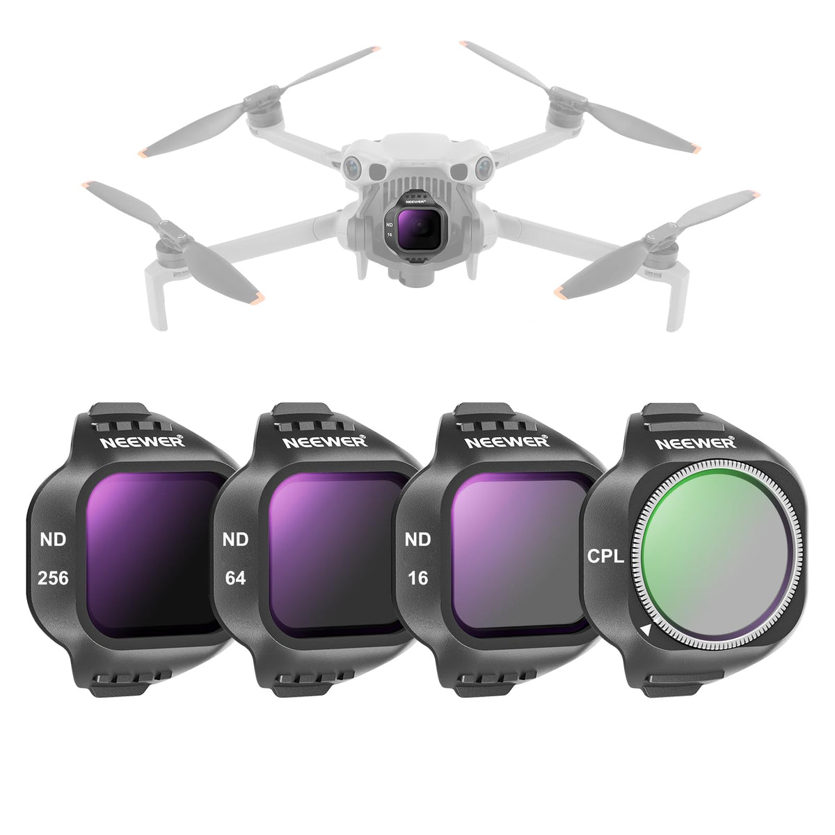 NEEWER Filtros para Drones DJI Mini ND CPL UV - Mini 5Pro - 4 Packs ND - CPL