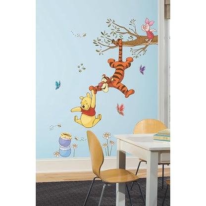 Winnie The Pooh Swinging For Honey Peel and Stick Giant Wall Decals