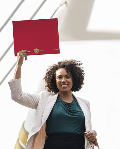¡Grandes papeles! Funda para certificado de escudo clásico., Cubierta, Rojo