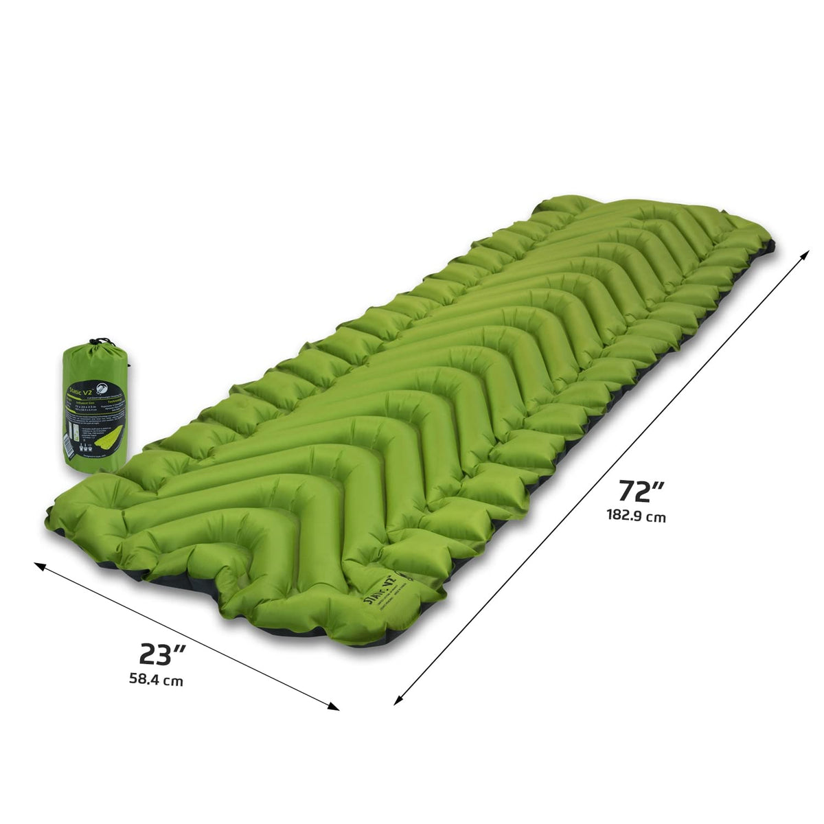 KLYMIT Static V2 - Almohadilla para Dormir, Ultraligera, (12% más Ligera), Ideal para Camping, Senderismo, Viajes y mochilero