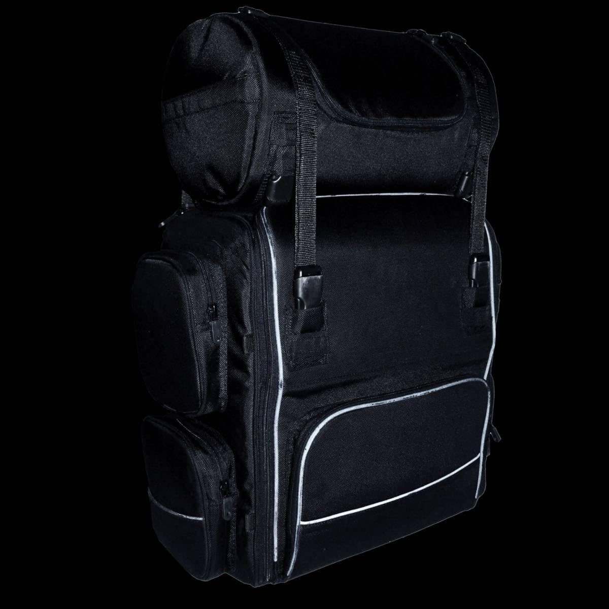 Milwaukee Leather SH680 - Bolsa de Viaje Grande de Tela Negra para Motocicleta, Talla única
