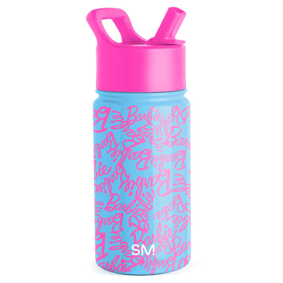 Simple Modern Summit Botella de Agua para Niños 14oz con Popote - 0.4 Litros - Mattel: Barbie Cursive