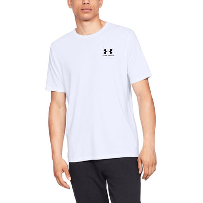 Under Armour Sportstyle Left Chest Camiseta de Entrenamiento para Hombre - Blanco (White - Black - 100) - 4X-Grande