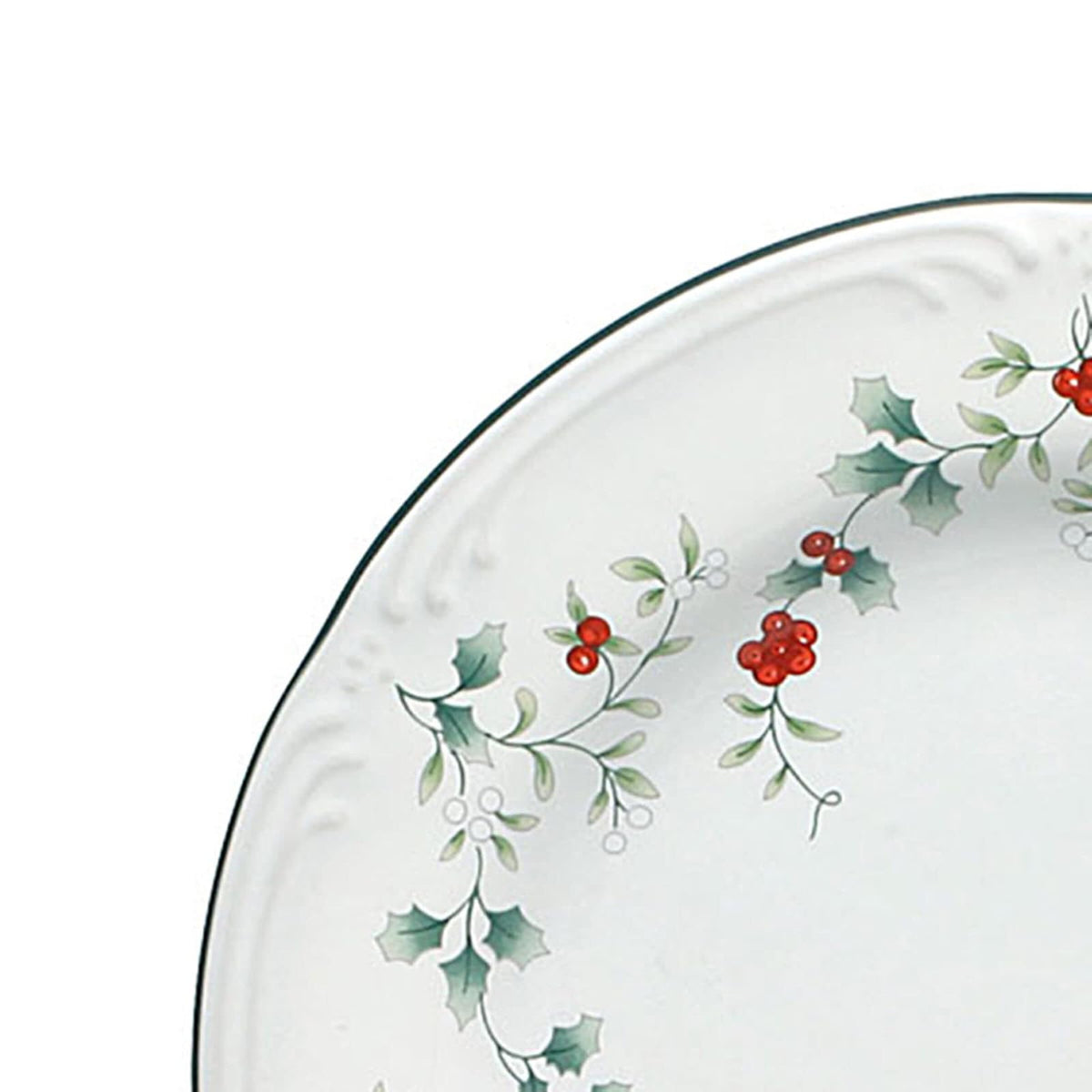 Pfaltzgraff Winterberry - Platos de ensalada (8 pulgadas, juego de 4), color verde