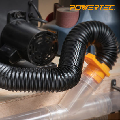 POWERTEC 70198 Manguera Recogida Polvo 2.5 x 36 Pulgadas