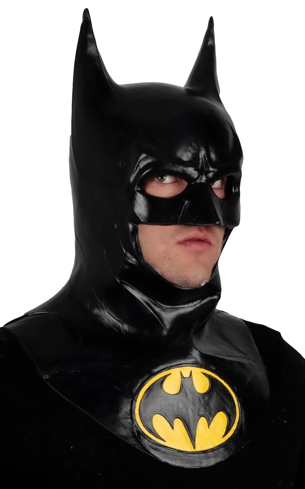 REV Máscara Pechera Batman, Licencia Oficial DC Warner Bros. Diseño Detallado, Hecho en México, Talla M Adulto