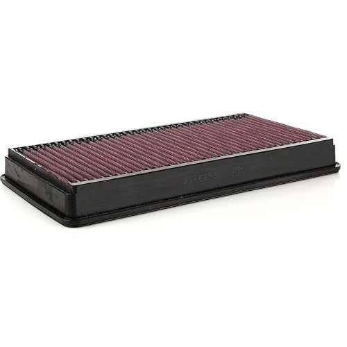 K&N Filtro de Aire de Motor de Alto Flujo 33-2248, Lavable, Rojo Brezo, para Ford Excursion/F250/F350 1998-2007