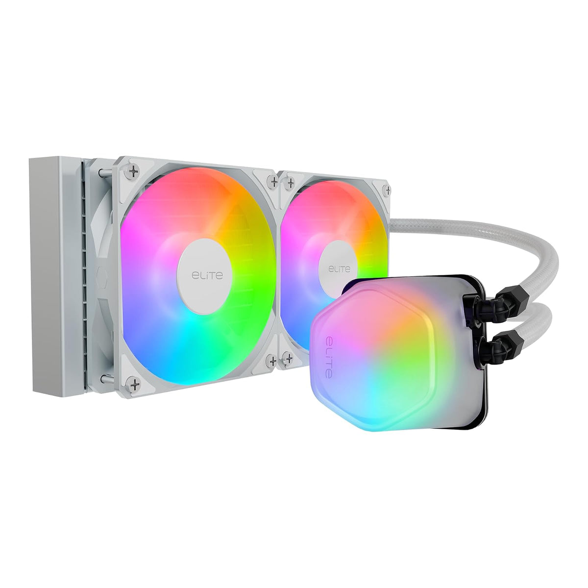Cooler Master MasterLiquid ML240 Enfriador Líquido CPU AIO 240mm - 240mm Radiator - ML240 Illusion White Edition