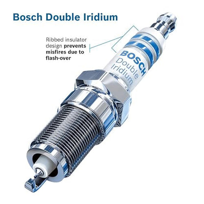 Bosch - Bujía de doble iridio 9616, vida útil hasta 4 veces más larga (paquete de 4)