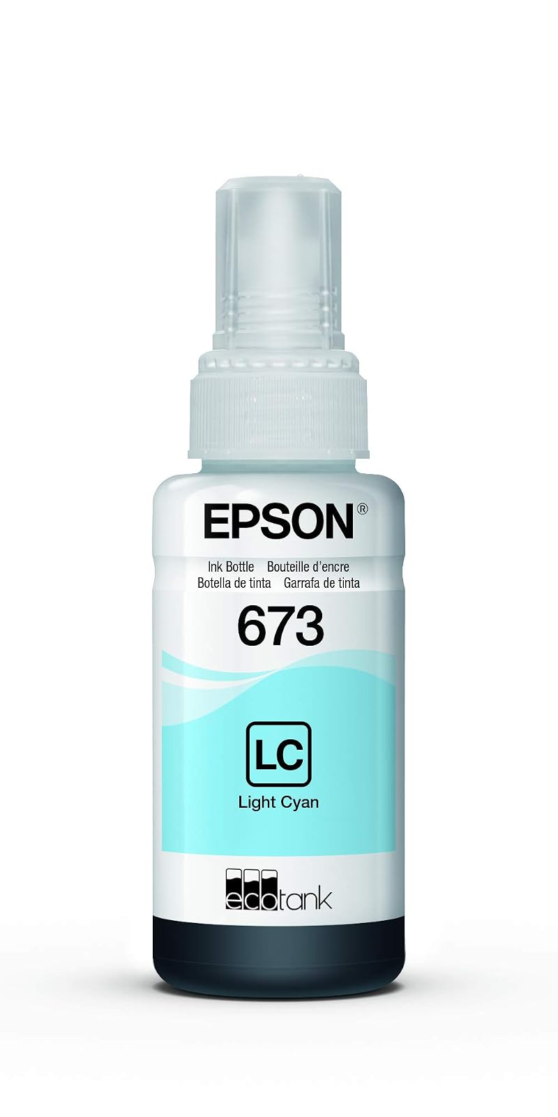 Epson Cartucho de Tinta Color Cyan Light para XP-702, T673520, Talla Unica, Cian + C13T673220 Cartucho de Tinta Color Cyan para L800, L1800, T673220, Talla Unica, Cian